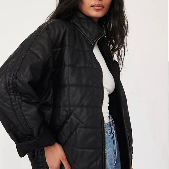 Free People Vegan Leather Jacket - Picture 5 of 6